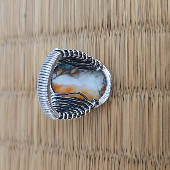 Sterling Silver Multicolor Turquoise  Ring - Picture 4 of 4